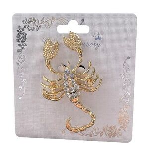 3/$25 Chloe Accessory Gold Tone Scorpio Zodiac Scorpion Pin Brooch